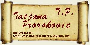 Tatjana Proroković vizit kartica